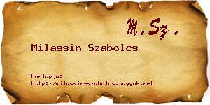 Milassin Szabolcs névjegykártya